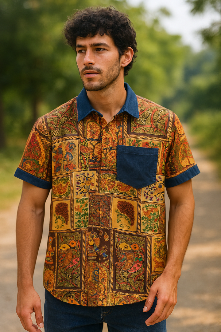Madhubani Silk Shirt