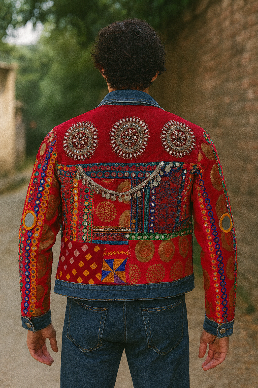 Lal Raag Embroidered Jacket Men