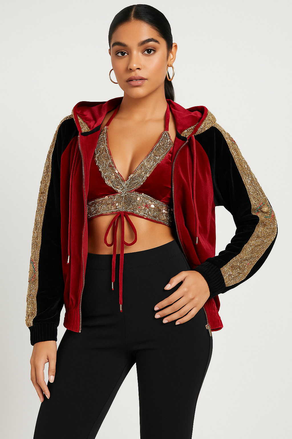 Afterglow Velvet Hoodie & Bralette
