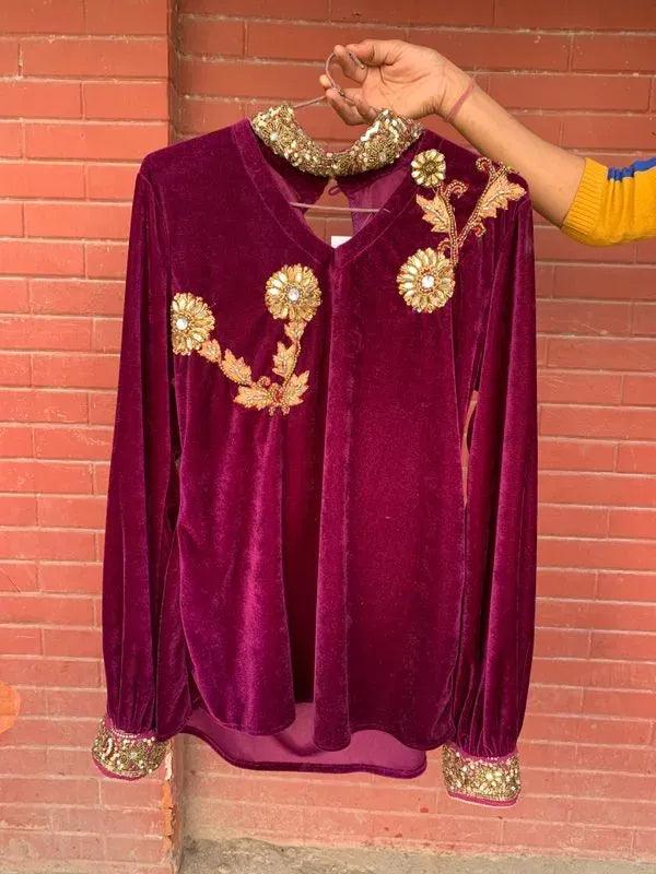 Velvet choker top - banjaratrail