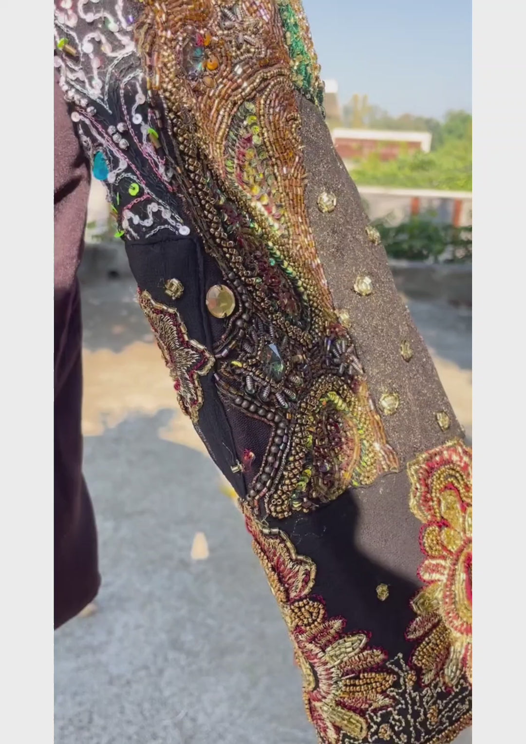 Frida Kahlo Embellished Black Blazer