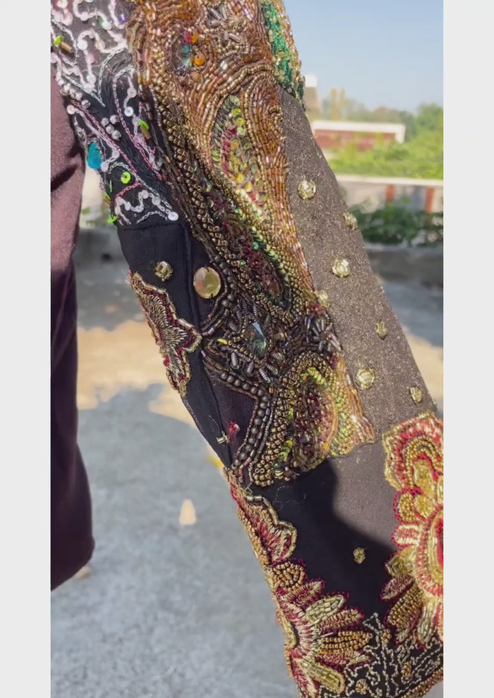 Frida Kahlo Embellished Black Blazer