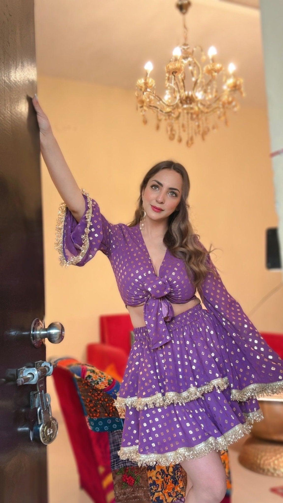 Shimmer Boho Tie Knot & Skirt Set - banjaratrail