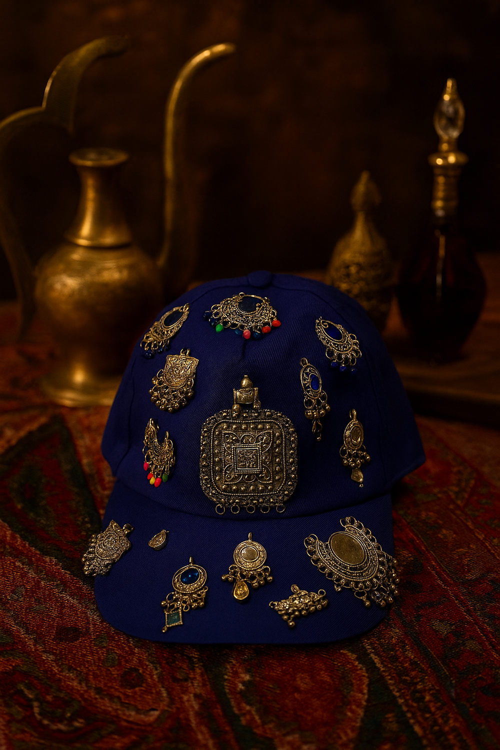 Afghani jewels Embellished Cap - banjaratrail