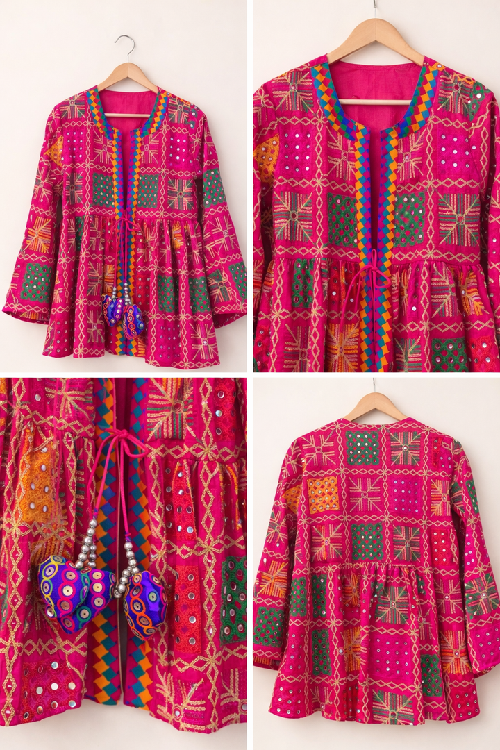 The Adaa Phulkari Top