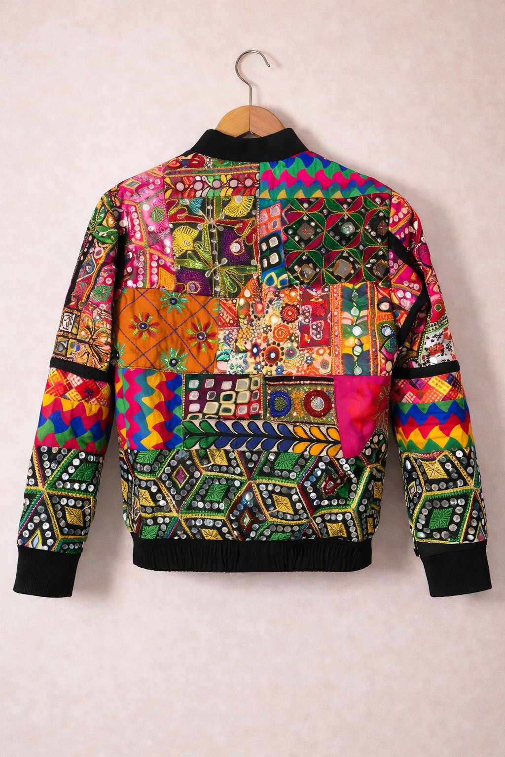 Patchwork Bomber Jacket