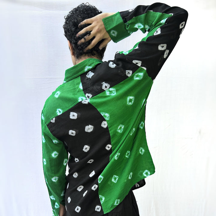 Emerald Noir Bandhani Shirt