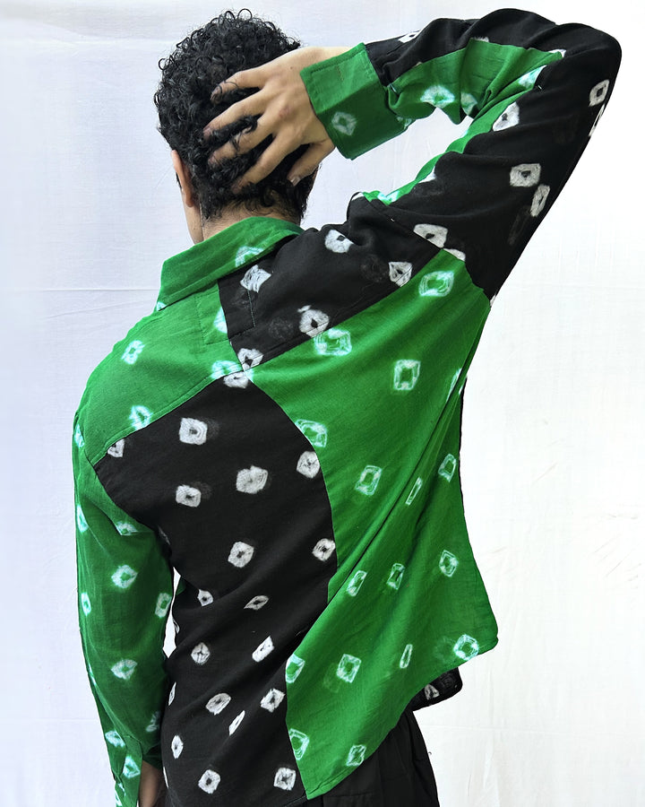 Emerald Noir Bandhani Shirt