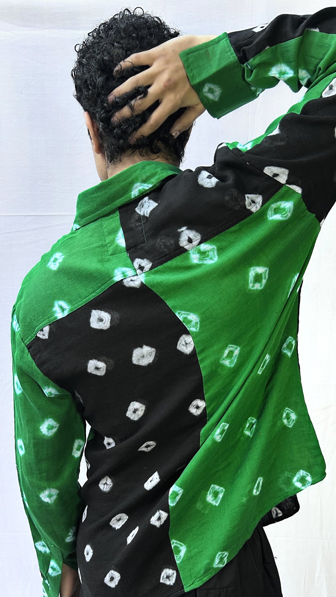 Emerald Noir Bandhani Shirt