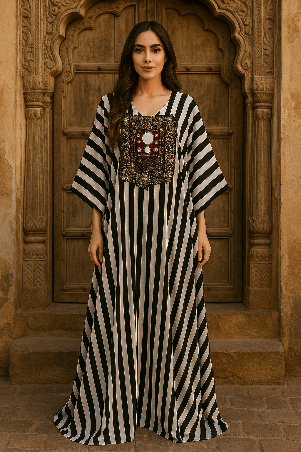 KAARIGARI- Embellished Kaftan - banjaratrail