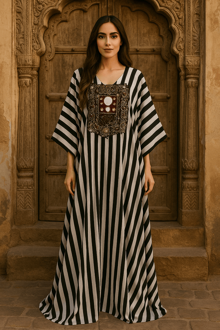 KAARIGARI- Embellished Kaftan - banjaratrail