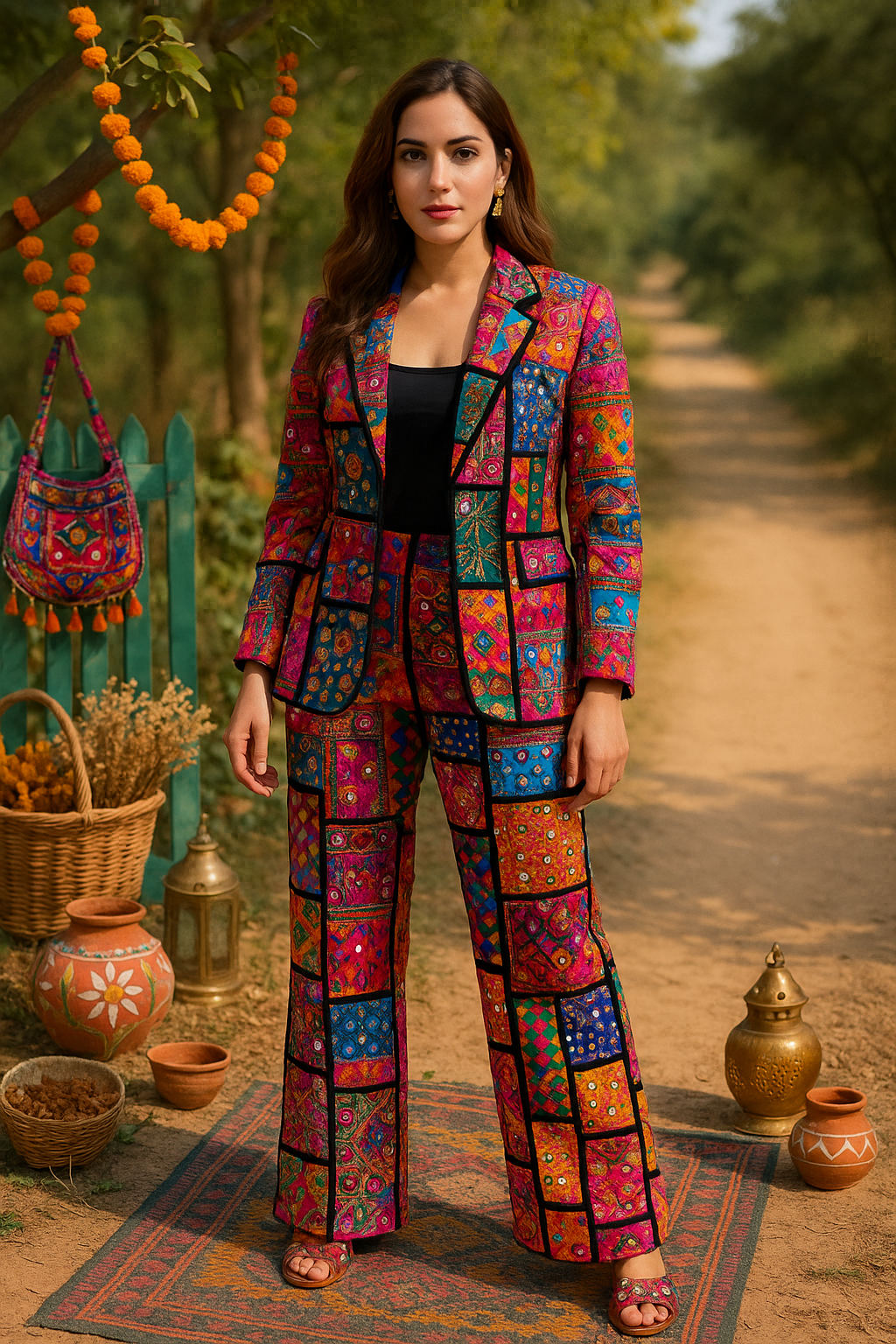 Banjara Blaze Full Patchwork Co-ord Set