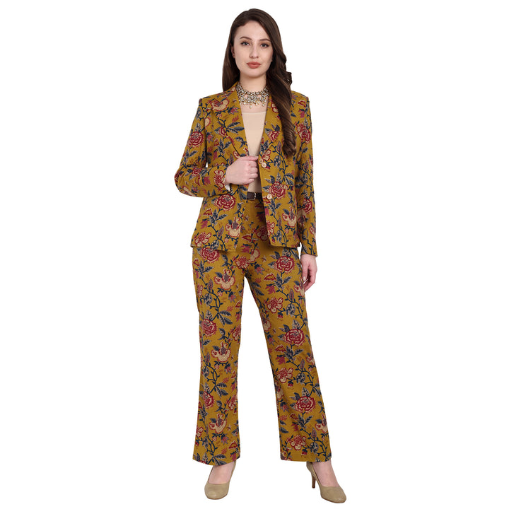 Regal Floral Blazer in Cotton