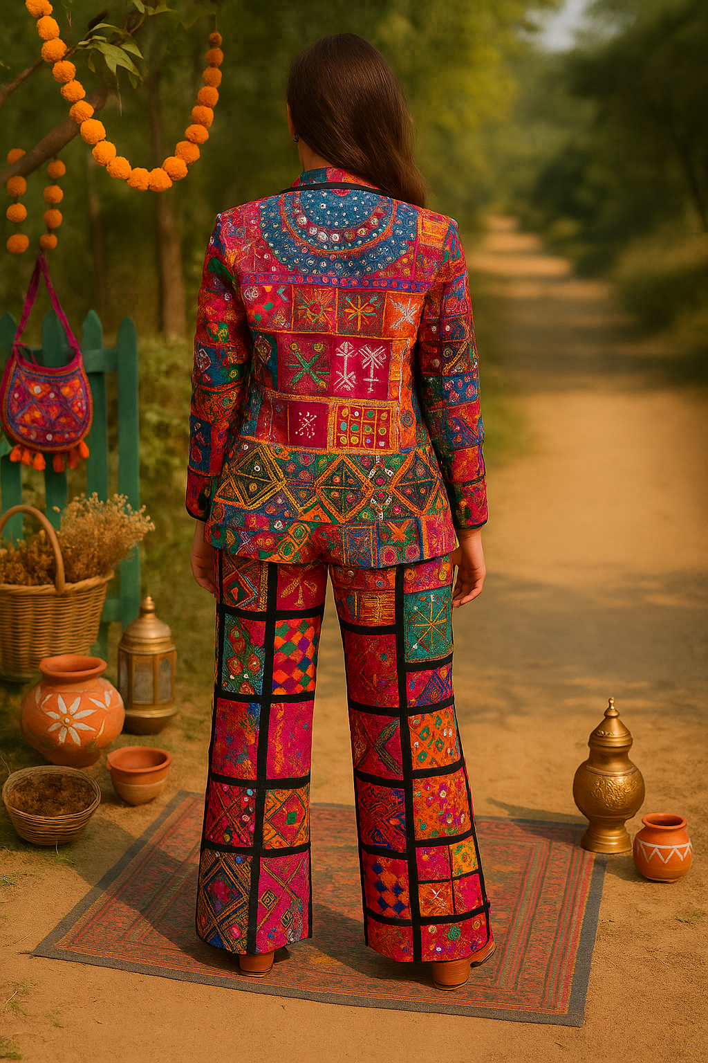 Banjara Blaze Full Patchwork Co-ord Set