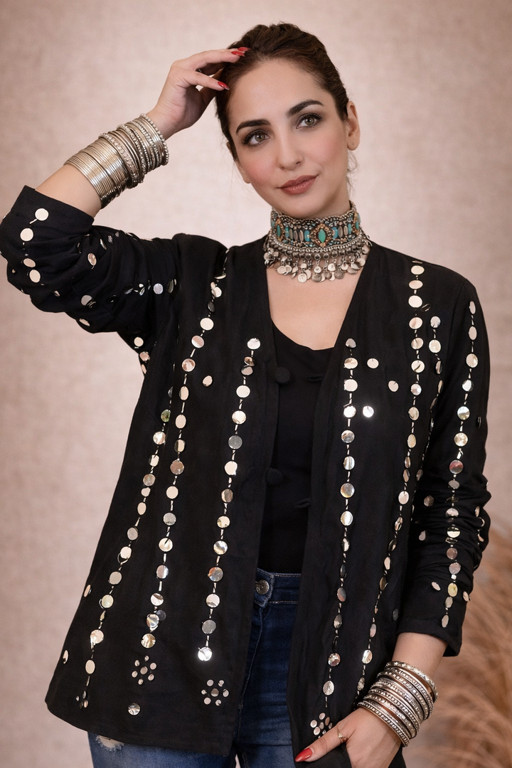Diva Mirror Work Shirt