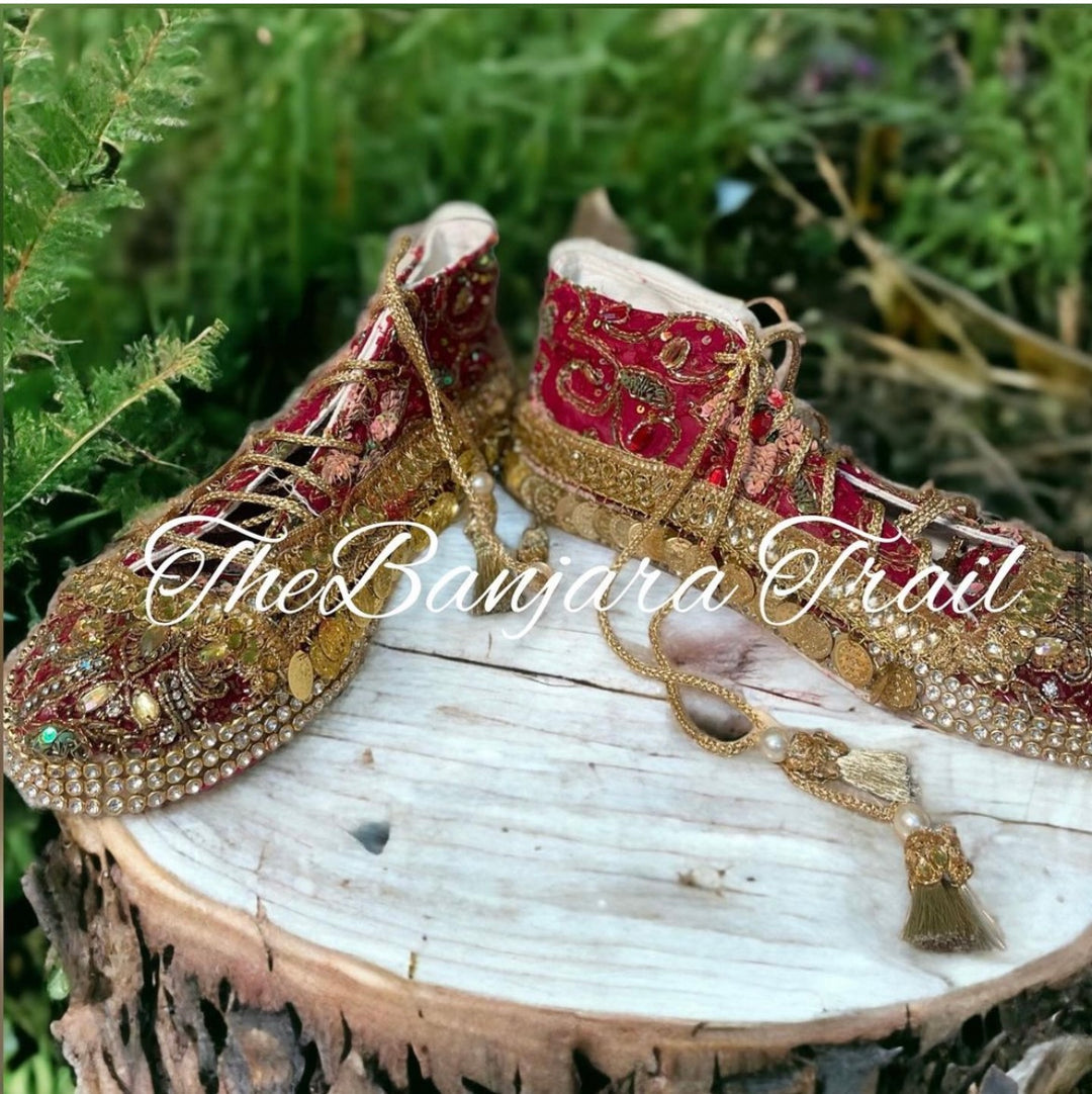 Brides favourite- red embellished sneakers
