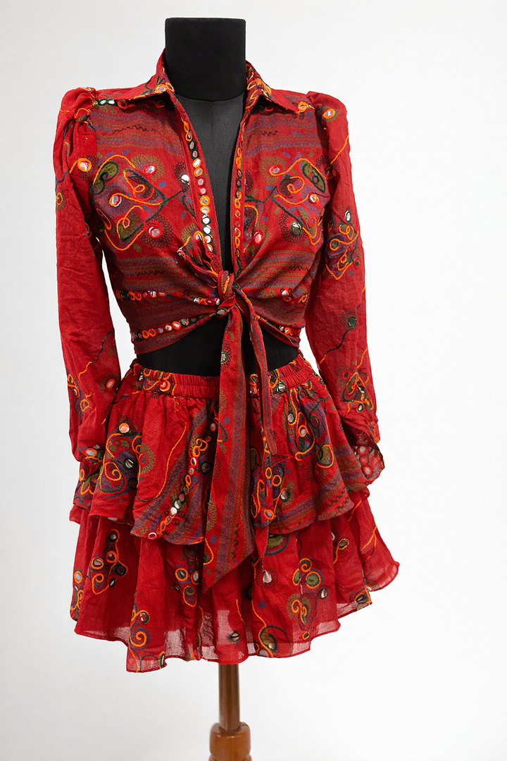 Laal Leher Co-ord Set