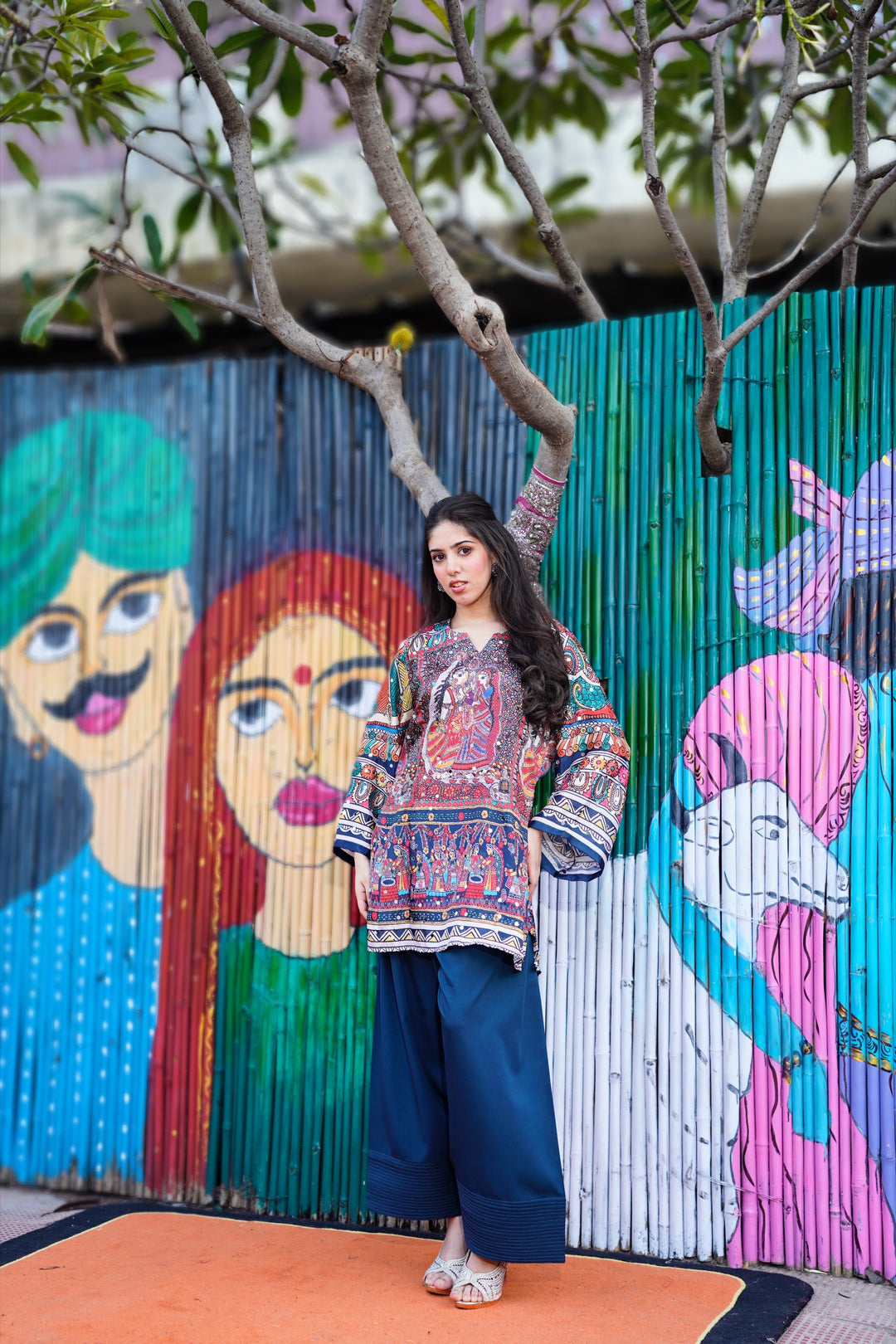 Madhubani-Farshi Set