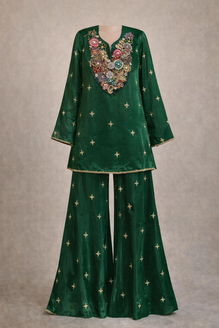 Gulzaar Emerald Embellished Kurta Set
