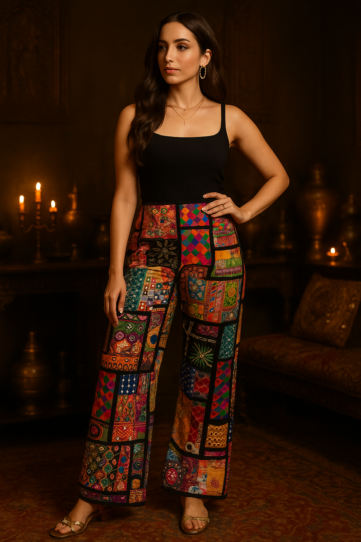Banjara Kaleido Patchwork Flared Pants