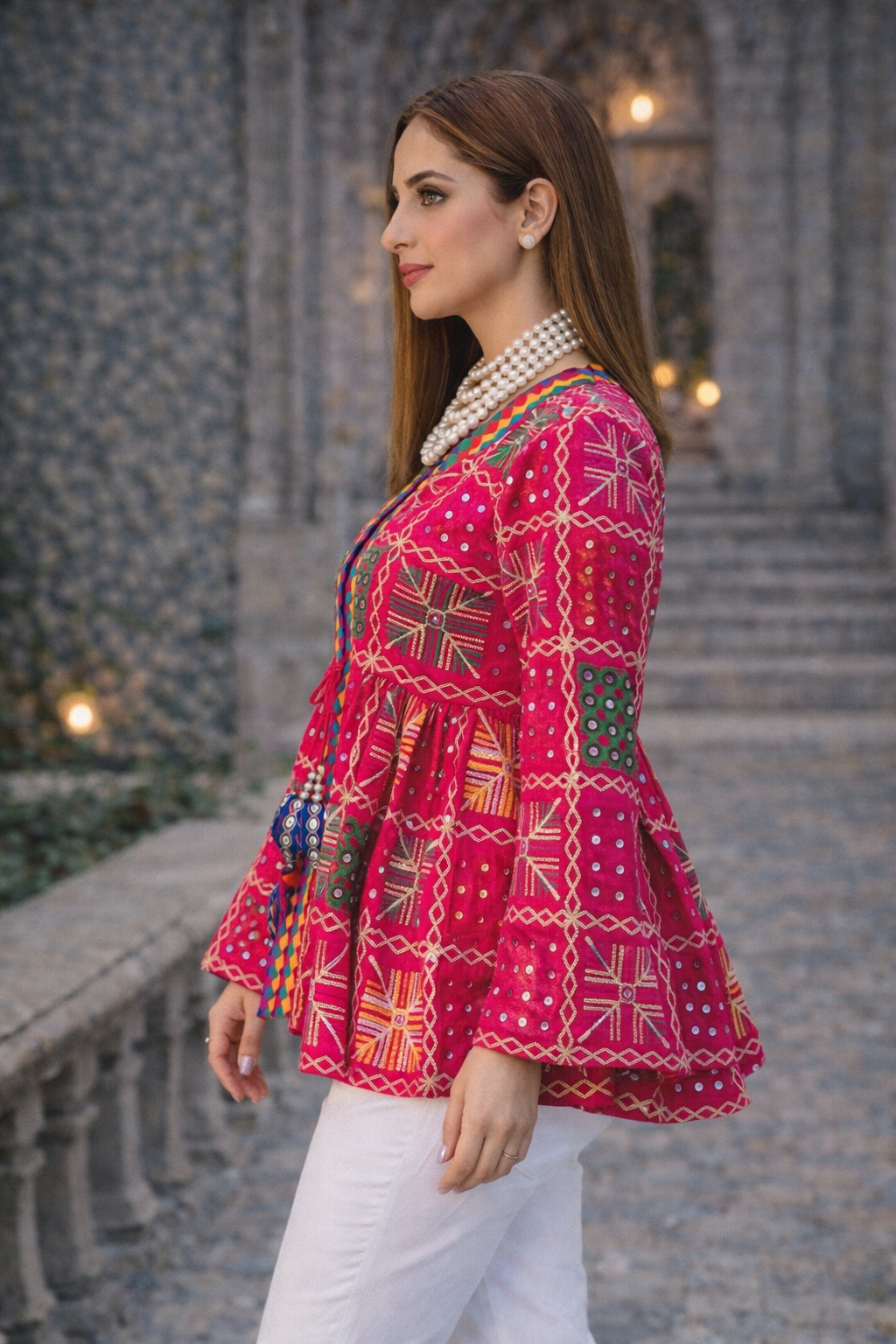 The Adaa Phulkari Top