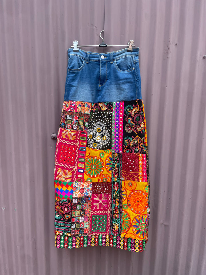 Denim Banjara skirt