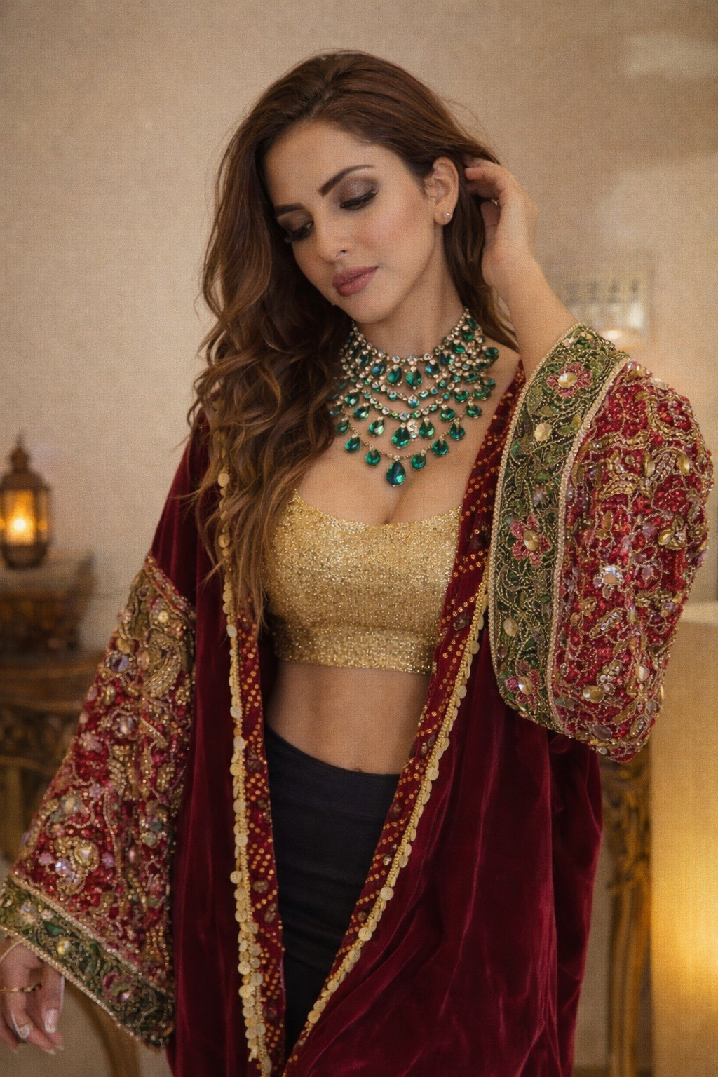 Qila Velvet Kimono