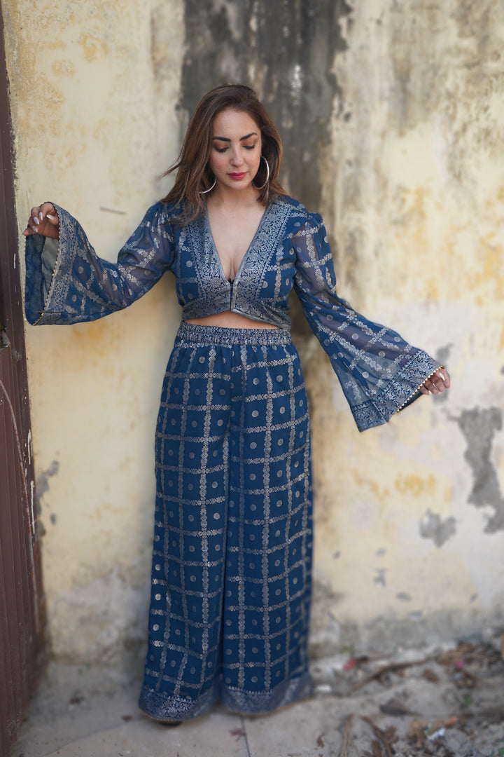 ‘Jashn’-Deep Blue Co-ord Set