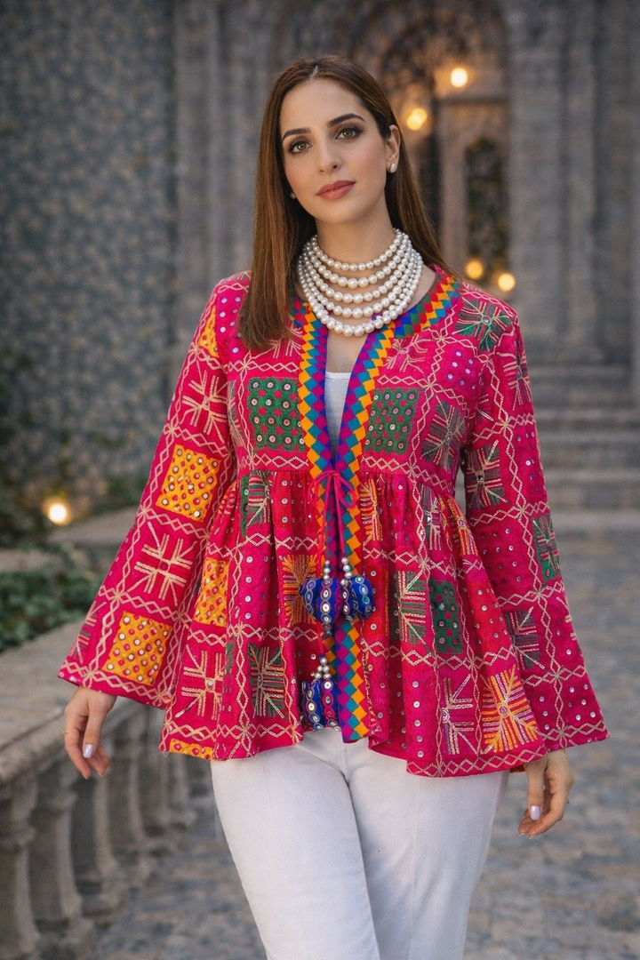 The Adaa Phulkari Top