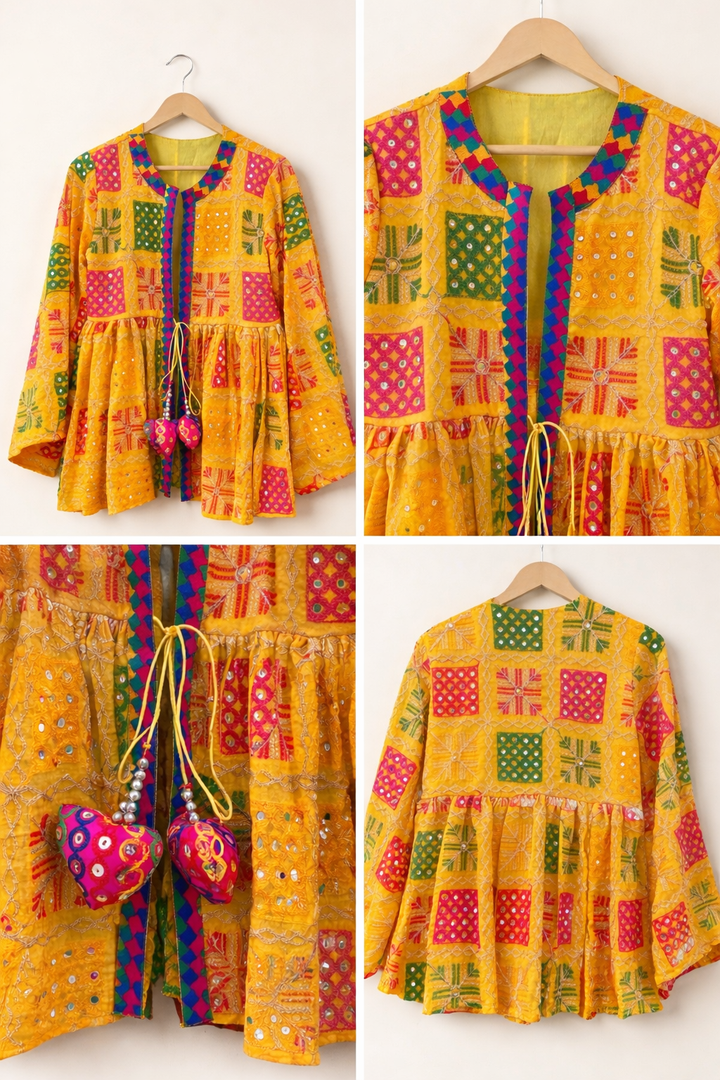 The Adaa Phulkari Top