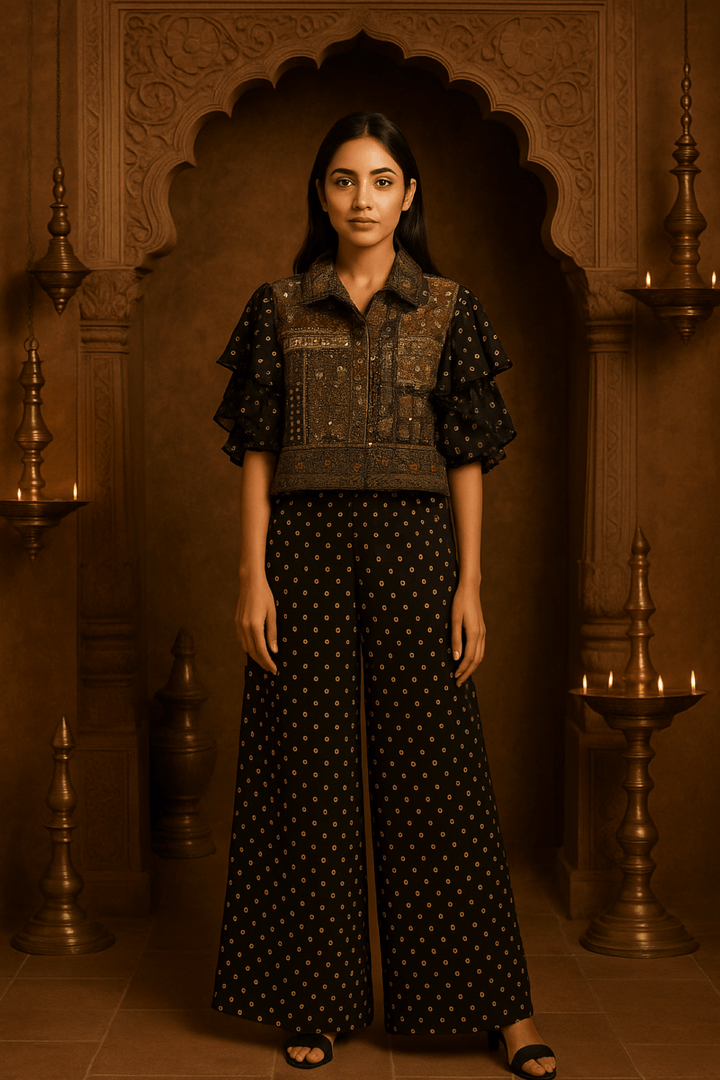 Fiona Embellished Co-Ord Set Black - banjaratrail