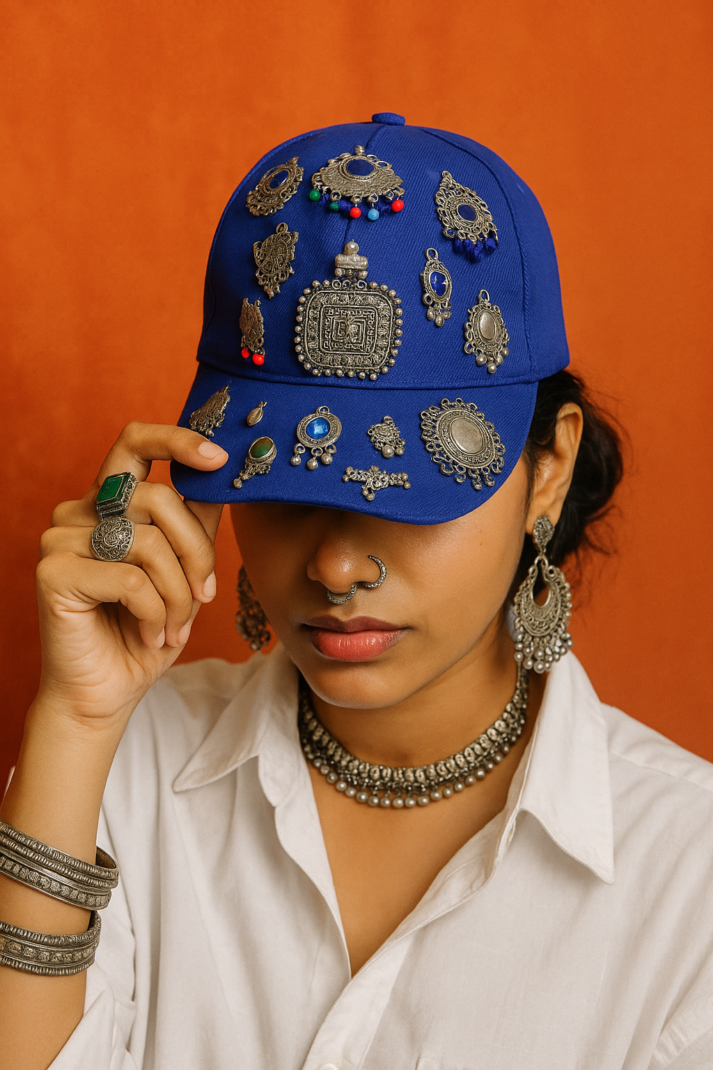Afghani jewels Embellished Cap - banjaratrail