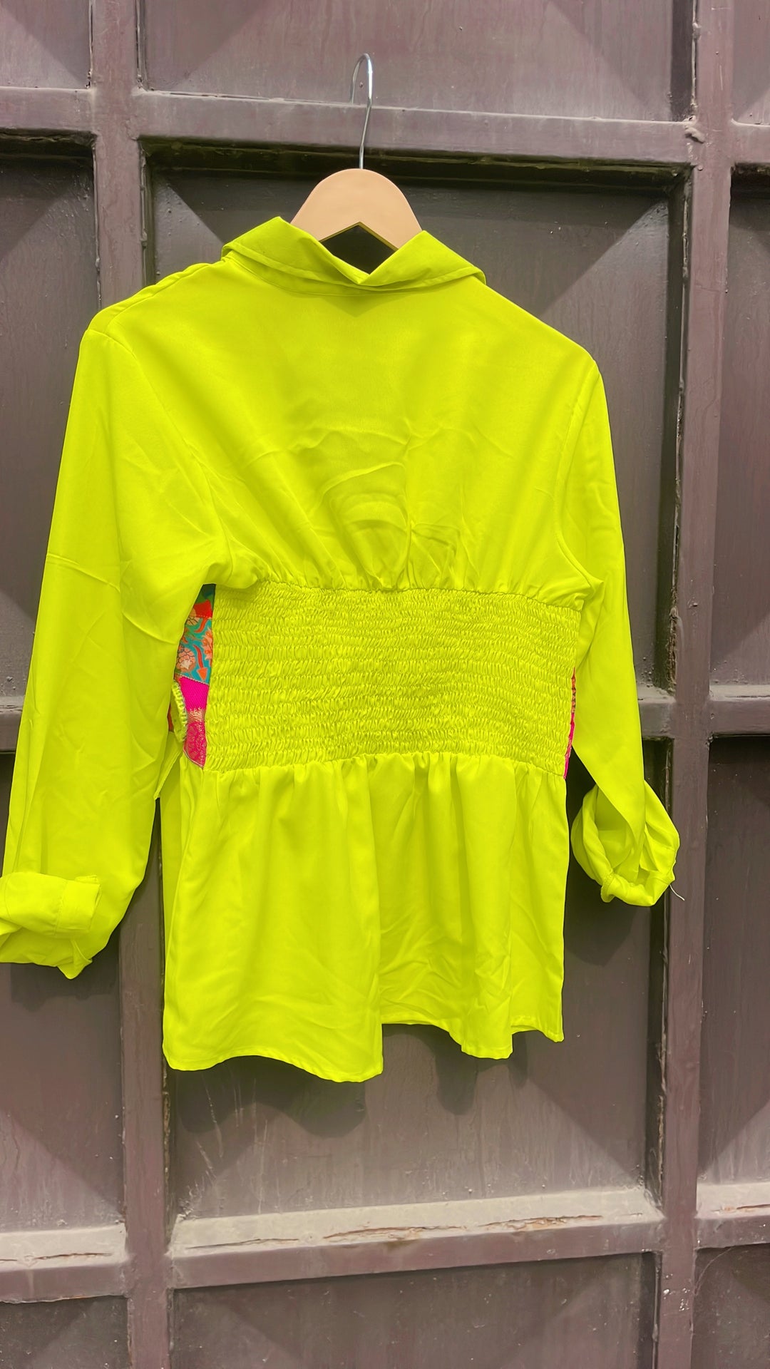 Neon Banjara corset shirt