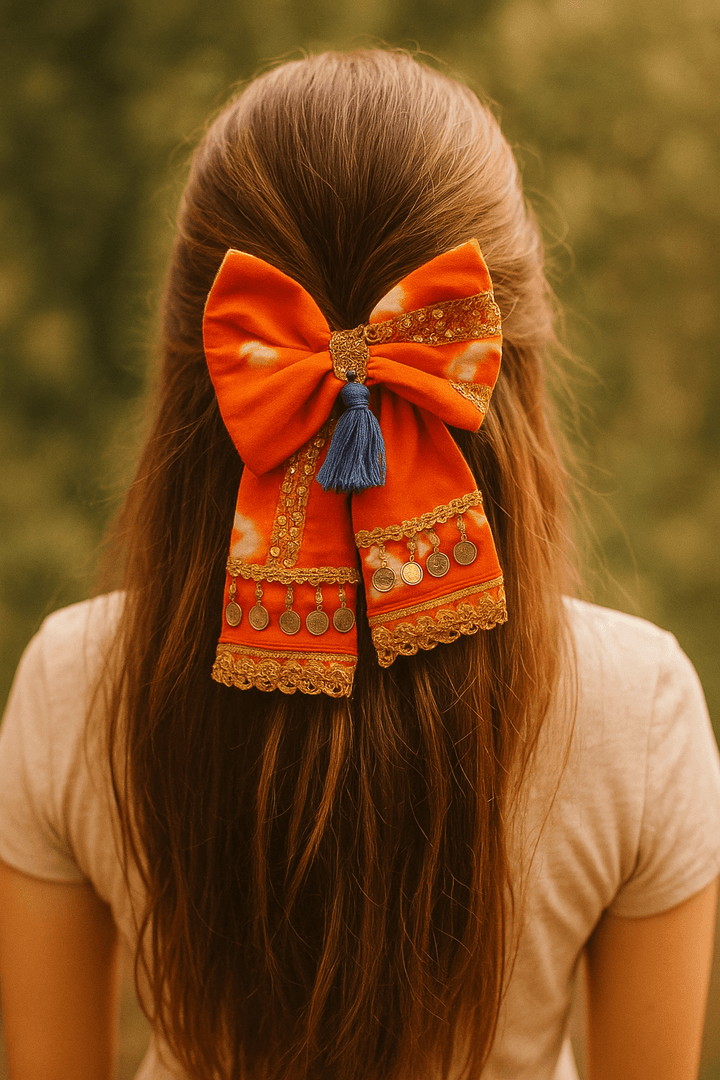 Coin Tassel Hair bow - banjaratrail