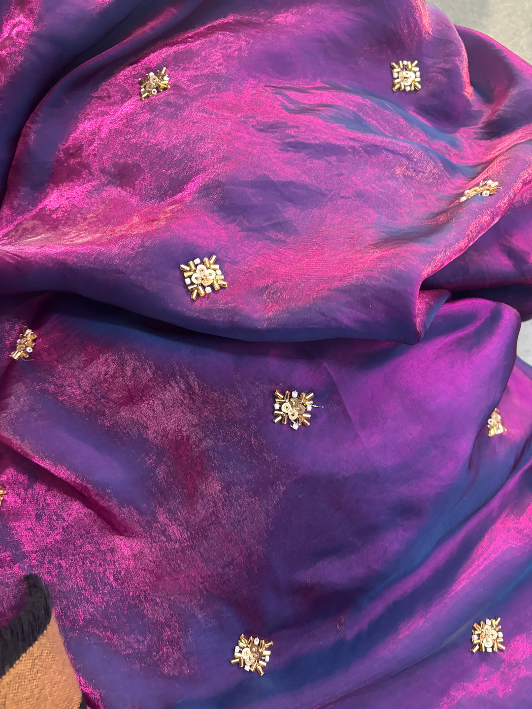 Plum  Handcrafted Saree