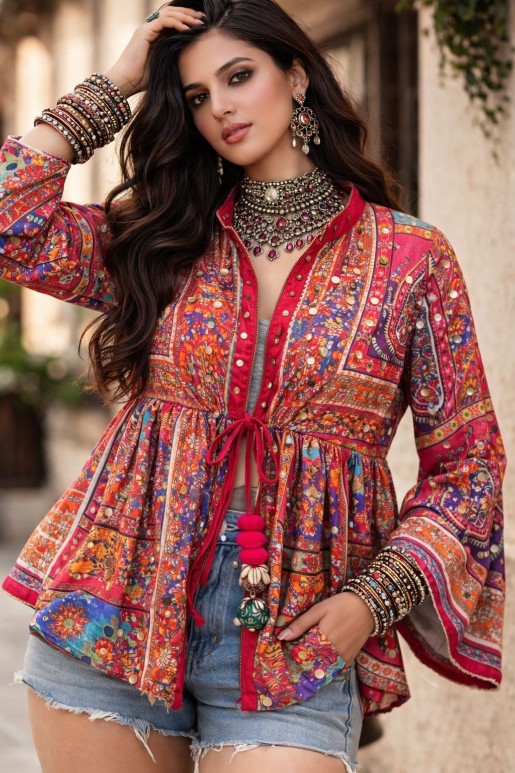 Shringar Sheesha Peplum Top