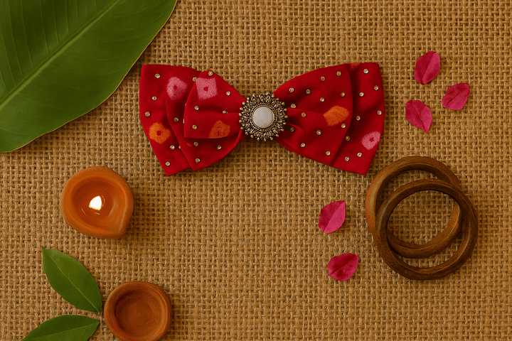 That Red Bandhini Bow - banjaratrail