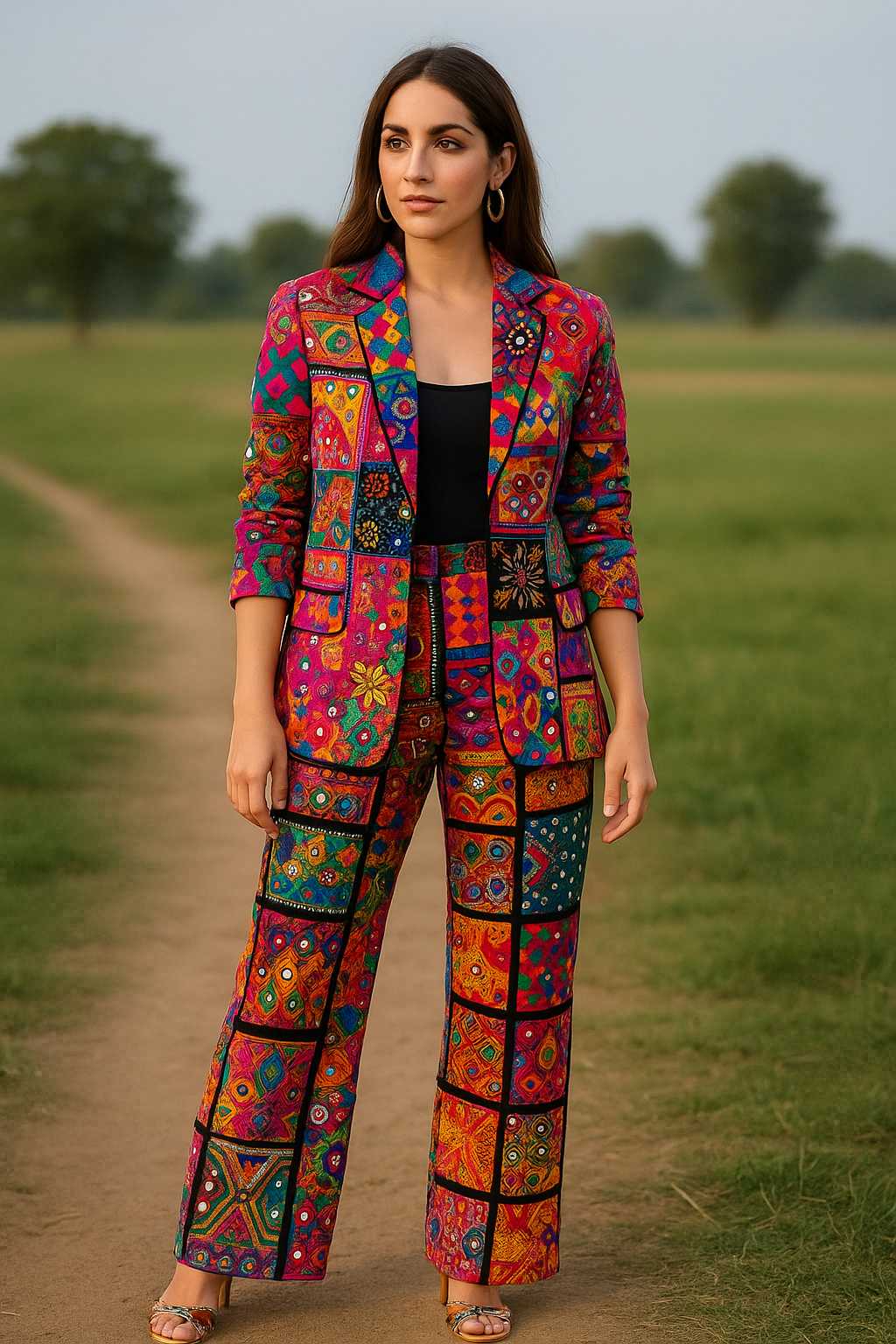 Banjara Blaze Full Patchwork Co-ord Set