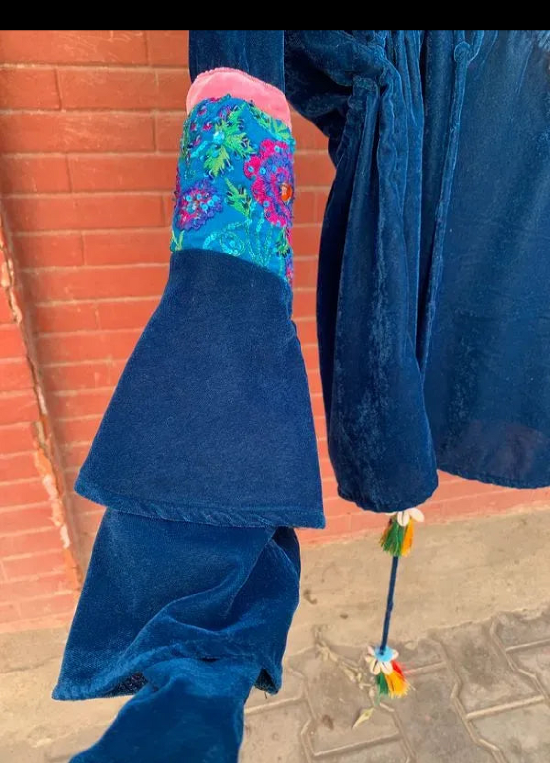 Aisha Embellished Velvet Top