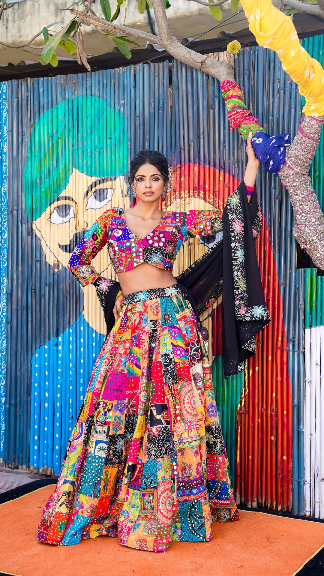 Katha-e-Rang Patchwork Lehenga