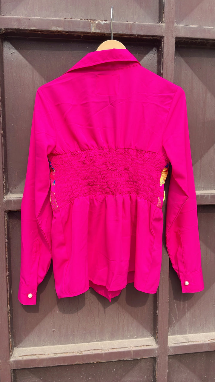 Pink Banjara corset shirt