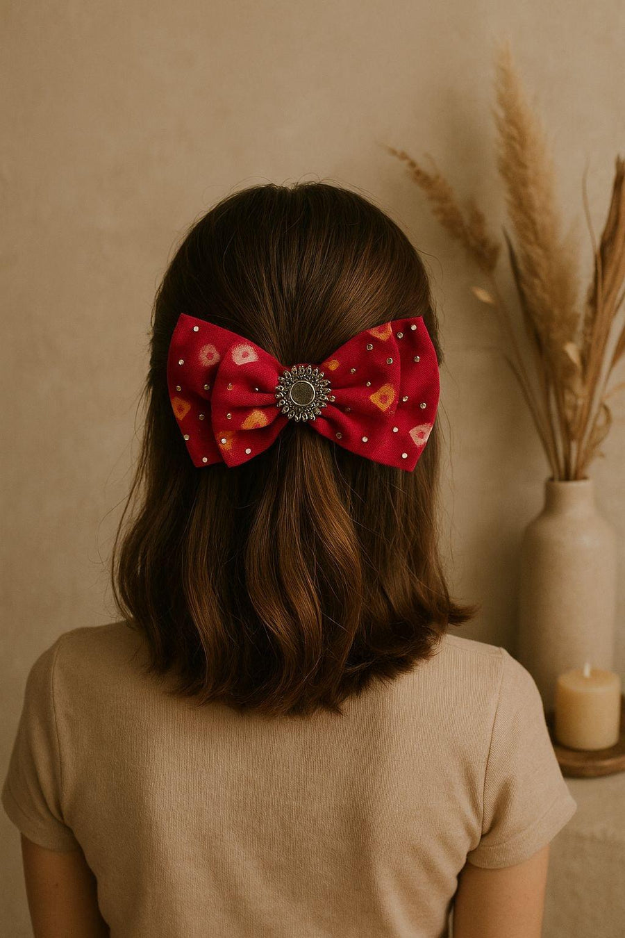 That Red Bandhini Bow - banjaratrail