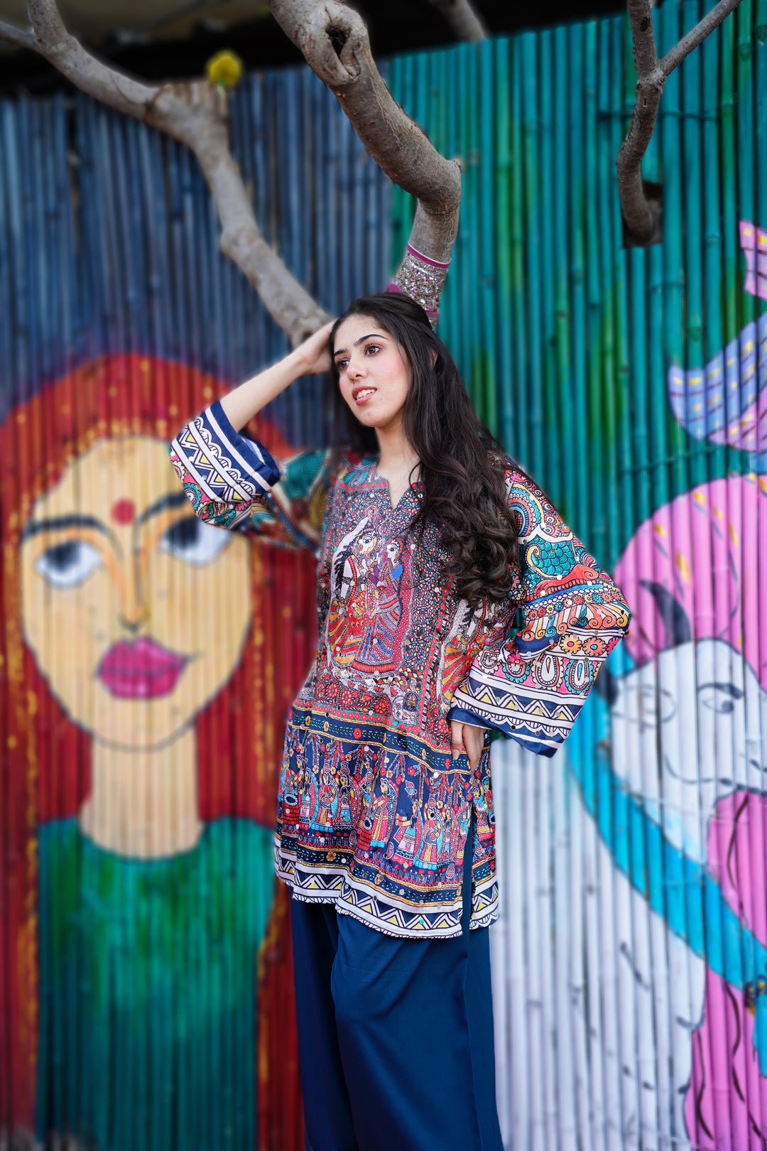 Madhubani-Farshi Set