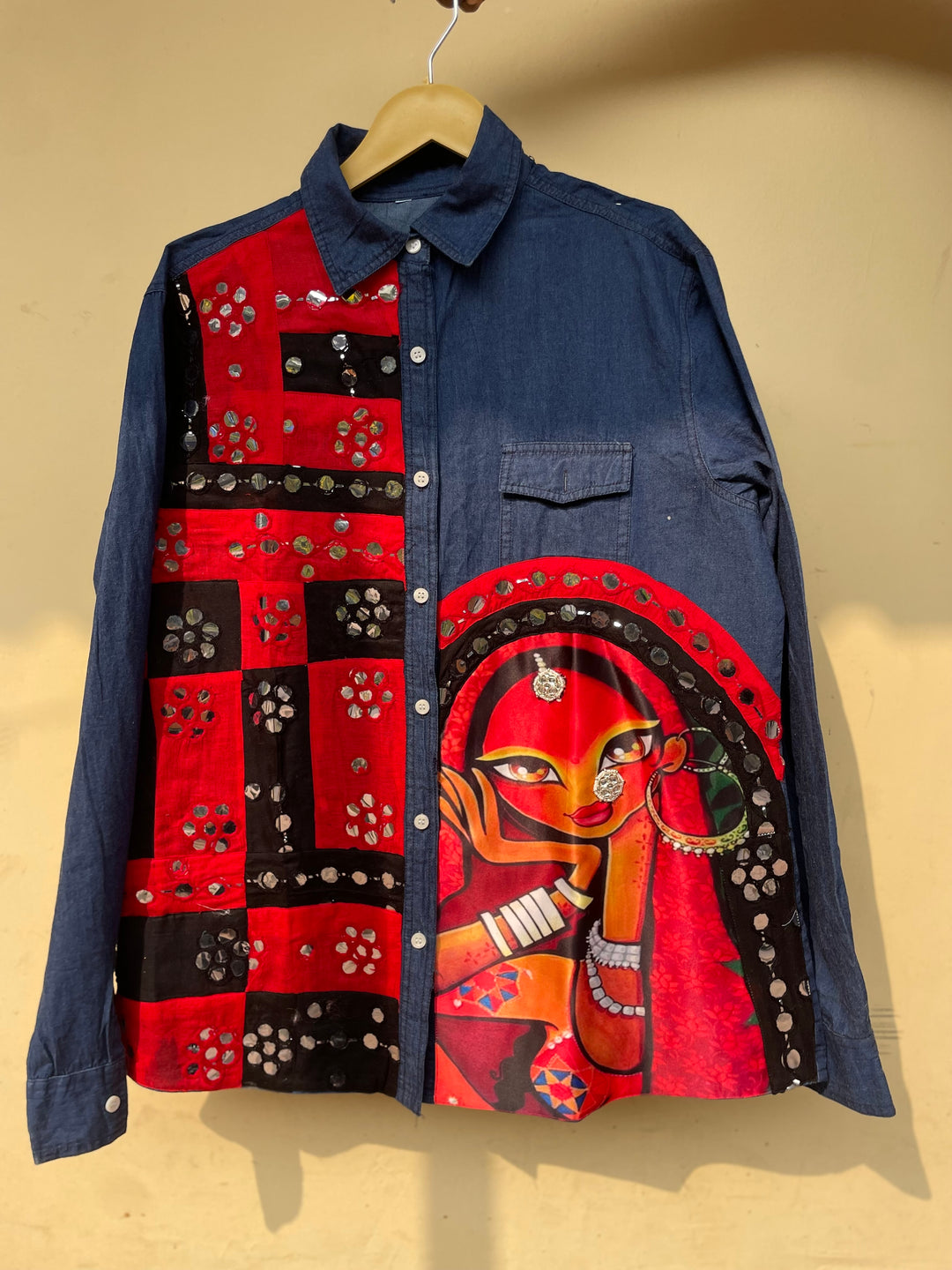 ‘Razia’- Embellished Denim Shirt