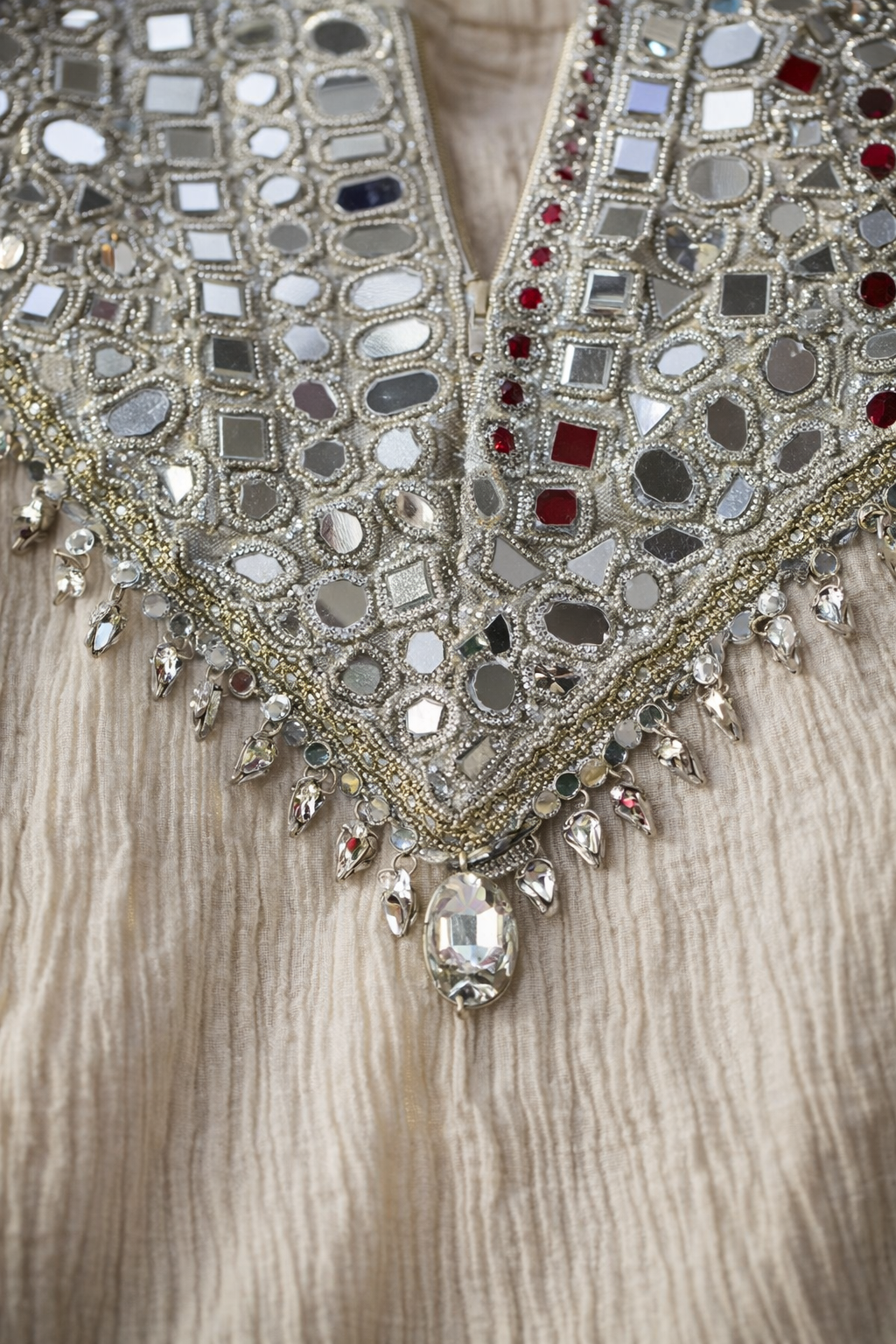 Creamlight Diamond Kaftan Set