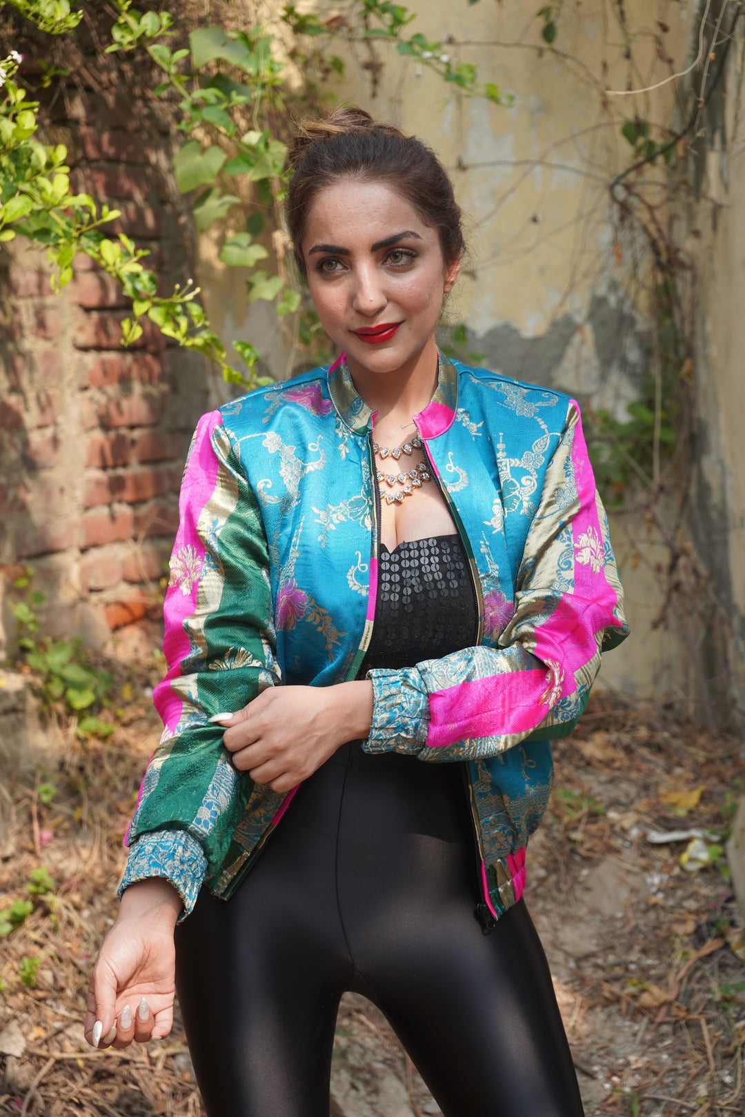 Banarasi silk Bomber Jacket