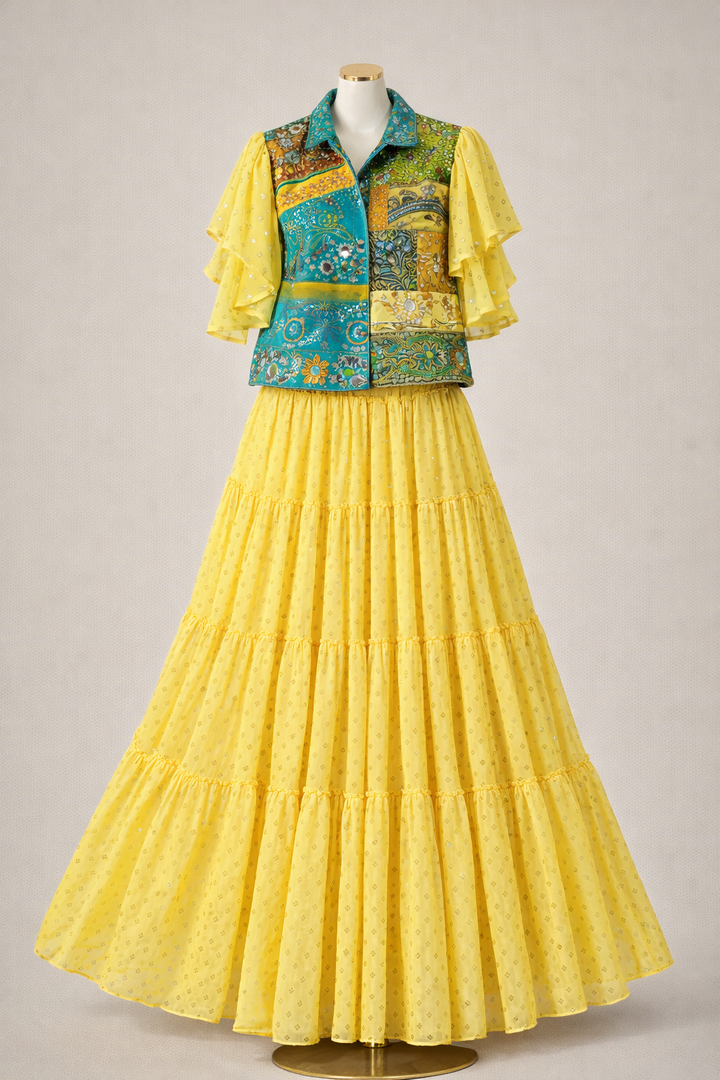 Clara Embellished Co-Ord Set Yellow