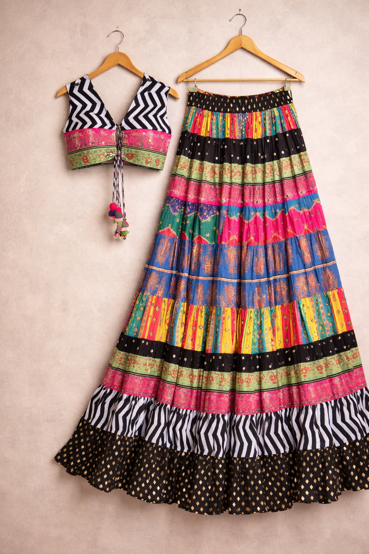 Satrangi Banjara Skirt Set - 20M Flare