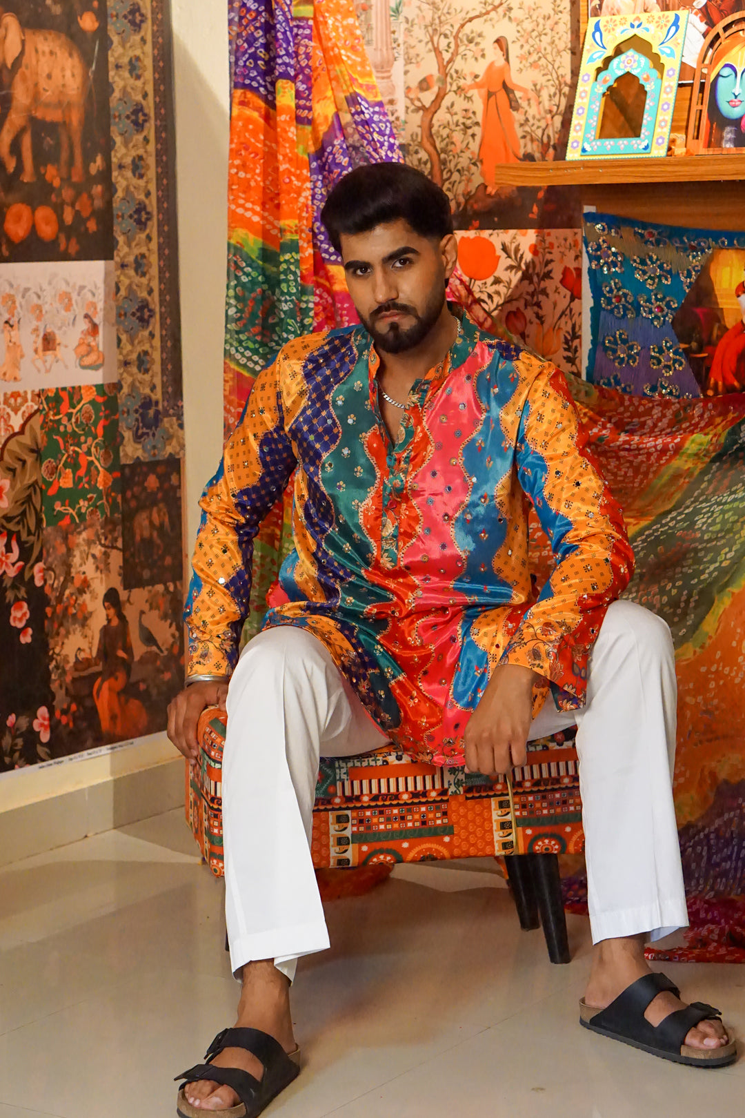 Rangveer Multicolour  Kurta
