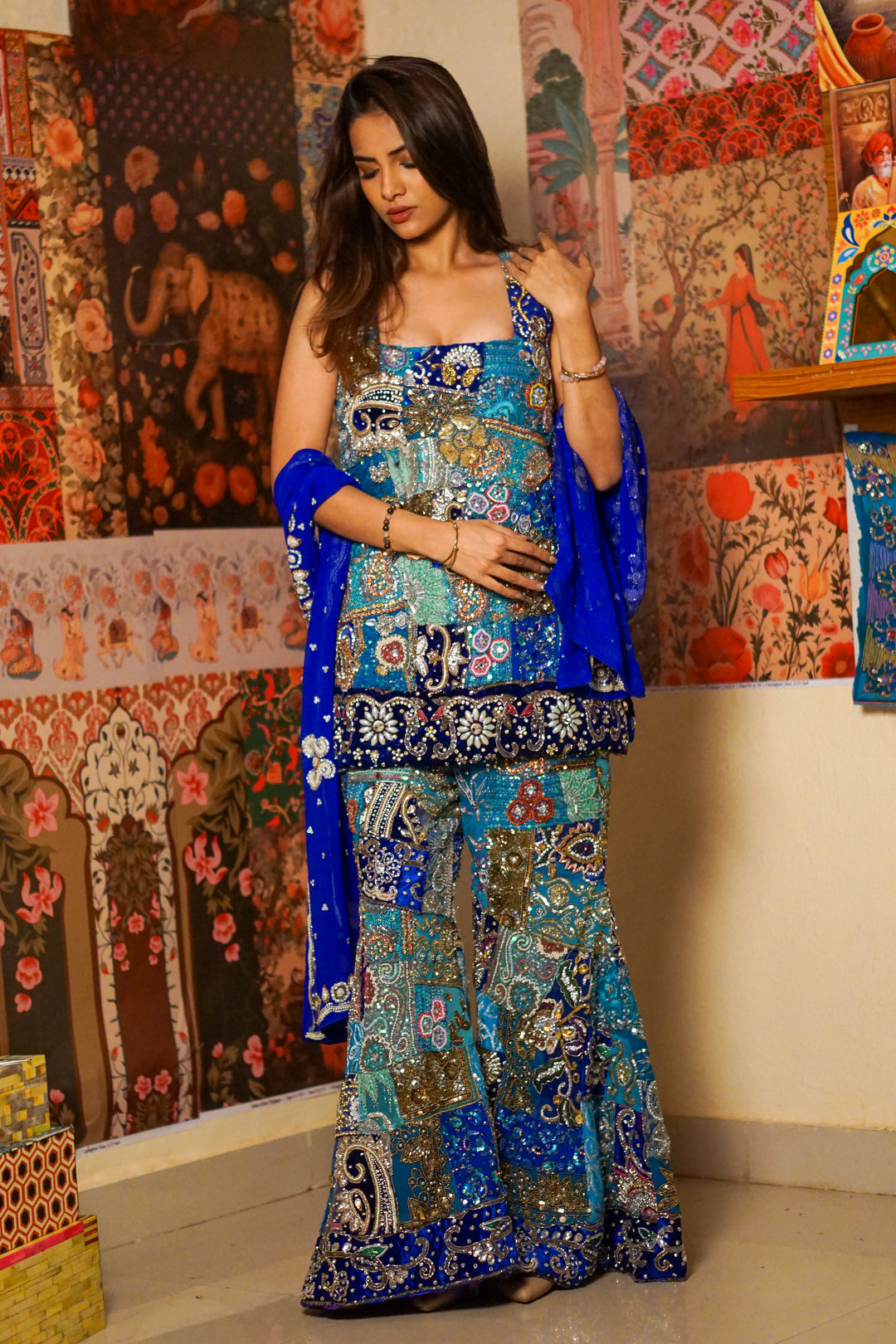 Khwaab Suit Set - Blue